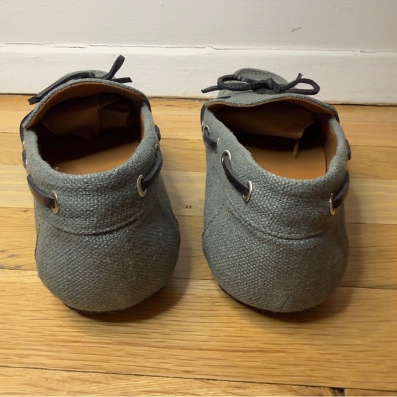Alton Lane Gray Canvas Slip-On Driving Loafers Size 42 display picture 3